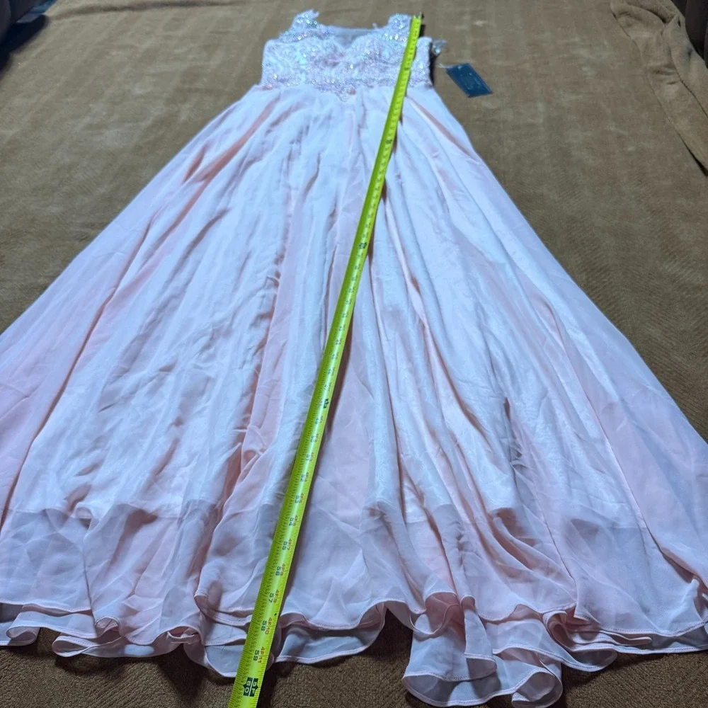 Formal Pink Embellished Ball Gown Dress Tulle Sleeveless Small‎ S Prom Quince